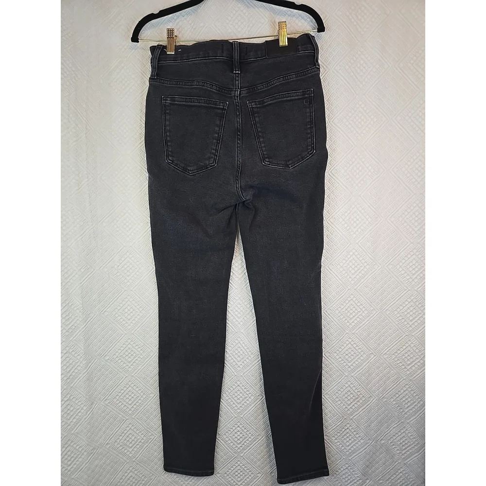 Madewell Size 28 High Rise Skinny Jeans Charcoal Stretch Denim 10
